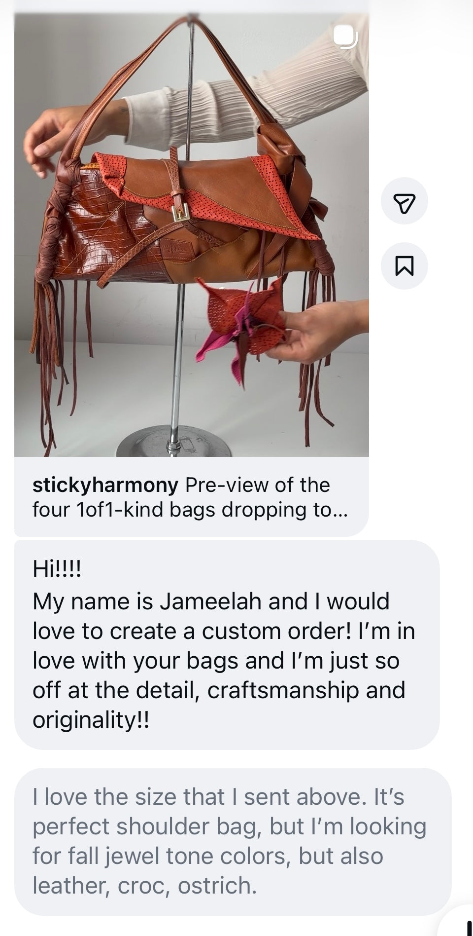 JAMEELAH’s custom jewel fall MINI
